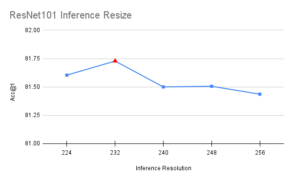 ResNet101 Inference Resize